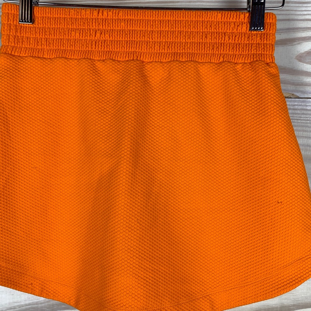 Beach Riot Thora Skort XS Orange Sport Tennis Honeycomb Textured Bold Bright - Picture 4 of 11